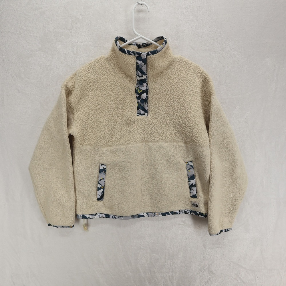 The North Face Liberty Fabric TKA Glacier Snap Neck Fleece Pullover Womens Small